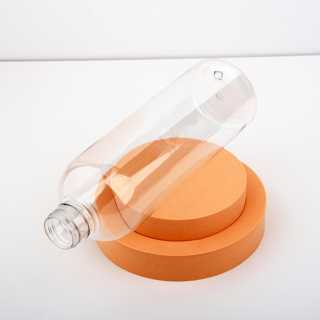 16 Oz Clear Reusable Squeezable Shower Gel Containers for Shampoo Plastic Empty Bottles Hair Conditioner With Disc Top Caps