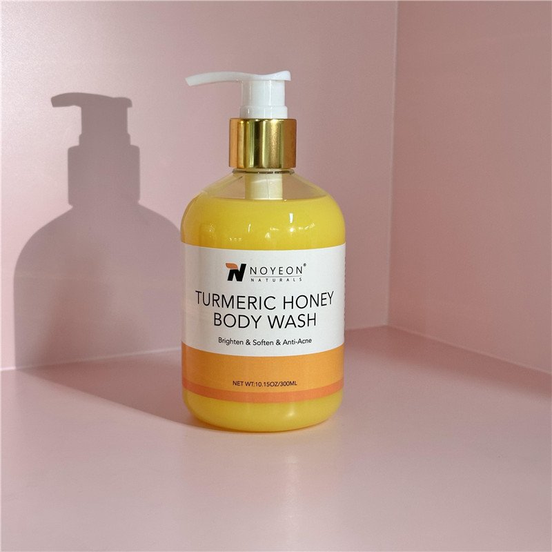 Hot selling healthy lotion glow up turmeric honey body wash forglowing skin with low price