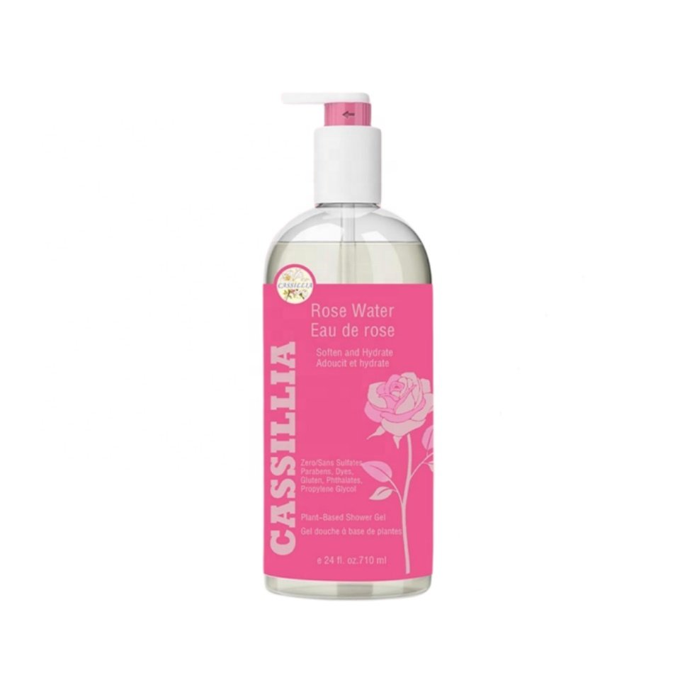 Natural Organic Plant-Based Skin Body Care Rose Water Bath Gift Set Body Wash Body Lotion Brightening Whitening Bath Shower Gels