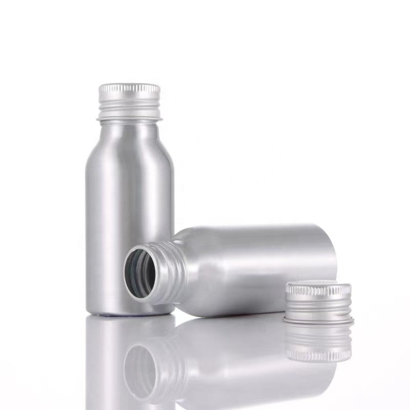 Wholesale 30-1000ml aluminum cosmetic perfume foam pump bottle with screw cap for essential oils lotion shampoo shower gel