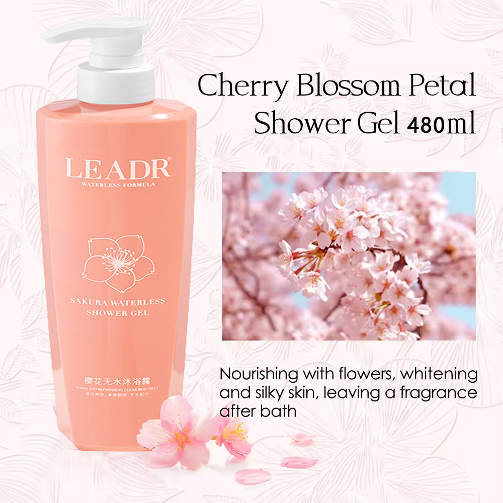 Wholesale Brightening Fragrant Acne Refreshing Shower Gel Cherry Blossom Retinol Body Wash For Black Skin