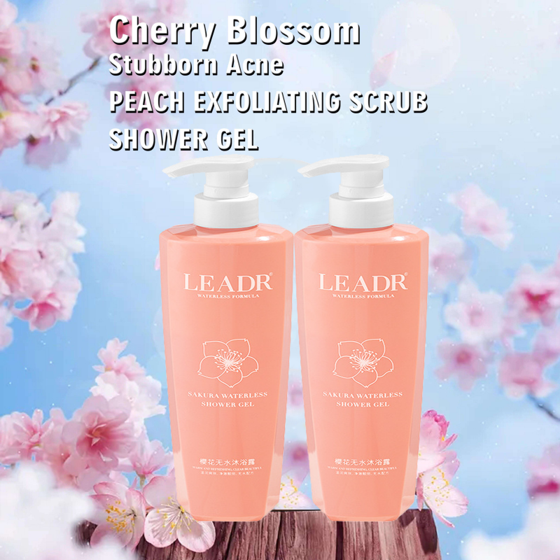 Wholesale Brightening Fragrant Acne Refreshing Shower Gel Cherry Blossom Retinol Body Wash For Black Skin