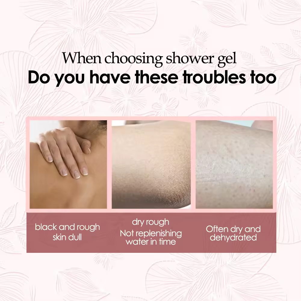 Wholesale Brightening Fragrant Acne Refreshing Shower Gel Cherry Blossom Retinol Body Wash For Black Skin