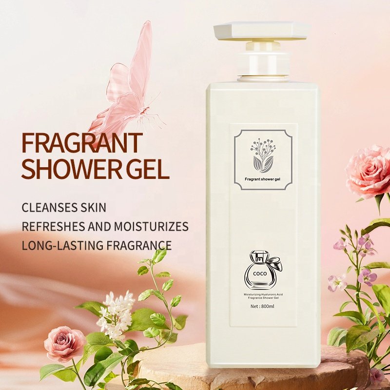 OEM Factory Sample 800ML Hyaluronic Acid Gentle Honey Care High Quality Milk Gel Sets Wash Shower To Shower Body Wash