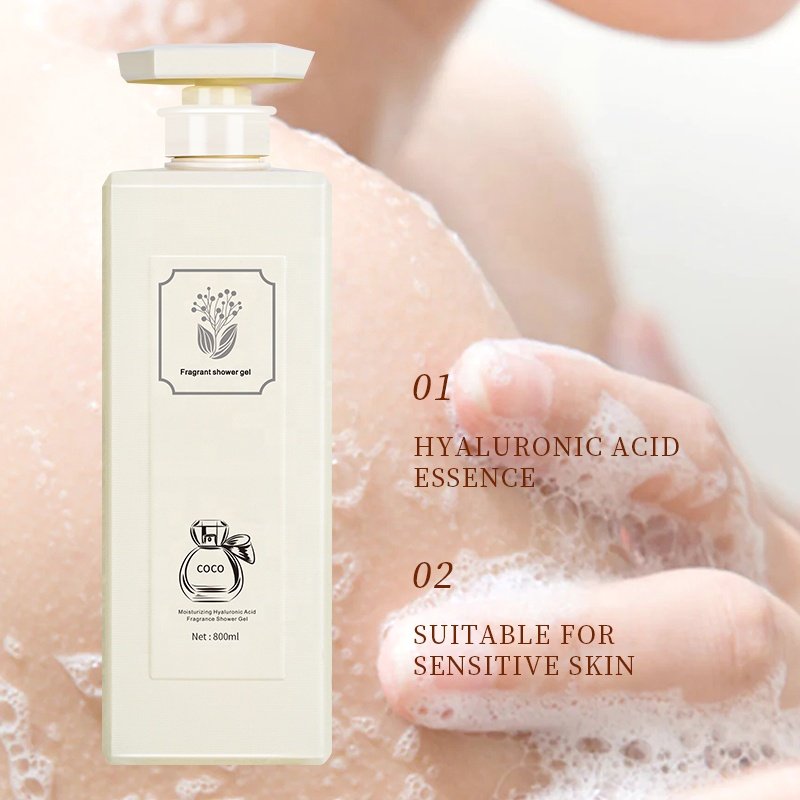 OEM Factory Sample 800ML Hyaluronic Acid Gentle Honey Care High Quality Milk Gel Sets Wash Shower To Shower Body Wash