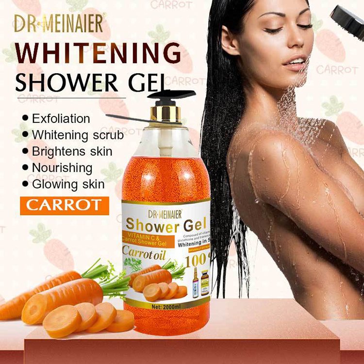 Wholesale Skin Care 2000ml Organic AHA Whitening Shower Gel Deep Cleansing Turmeric Kojic Acid Exfoliating Body Scrub Wash