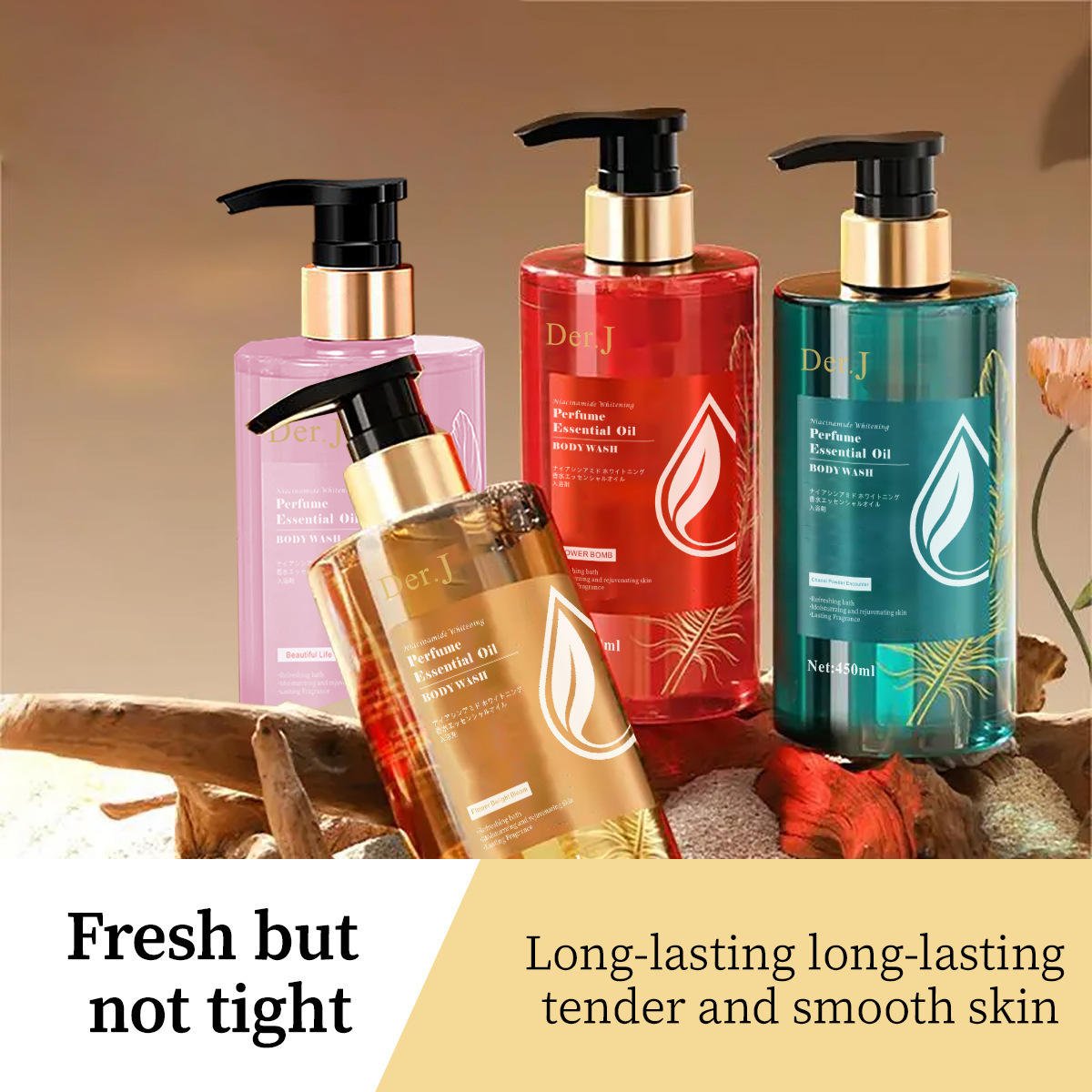 Customized Exfoliating Brightening Moisturizing Floral Perfume Body Wash Liquid Soap Whitening Shower Gel