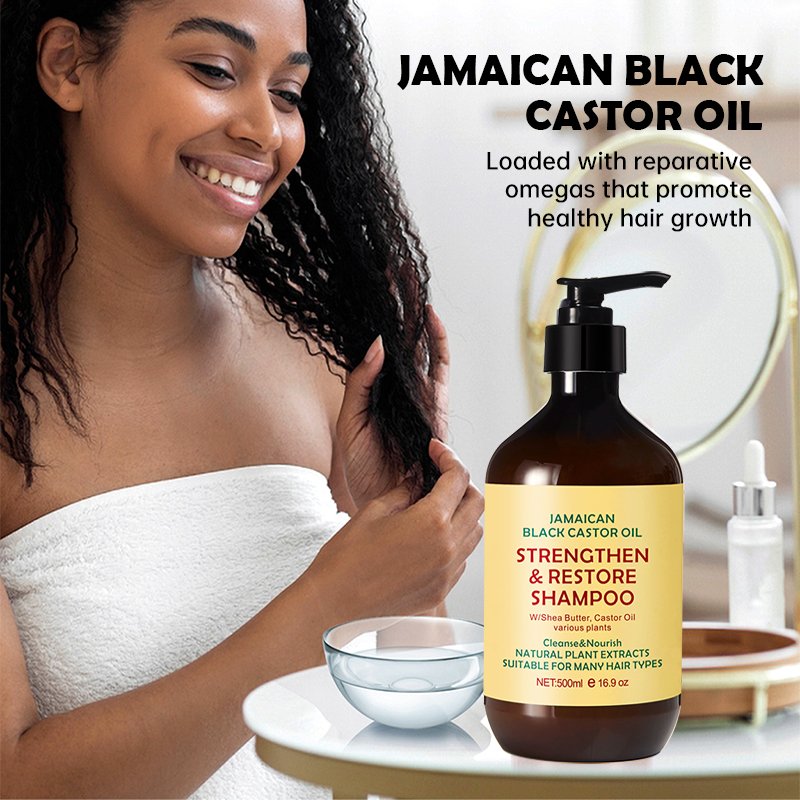 Private Label Castor Oil Sulfate Free Custom Label Moisturizing Shampoo & Conditioner Set Organic Shampoo & Conditioner