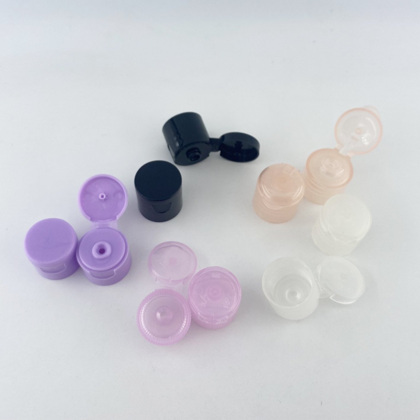 Factory price 18/410 18/415 Plastic Baby Skin Care Lotion Shower Gel Bottle Cap 18mm smooth/matte/striped Flip Top Cap