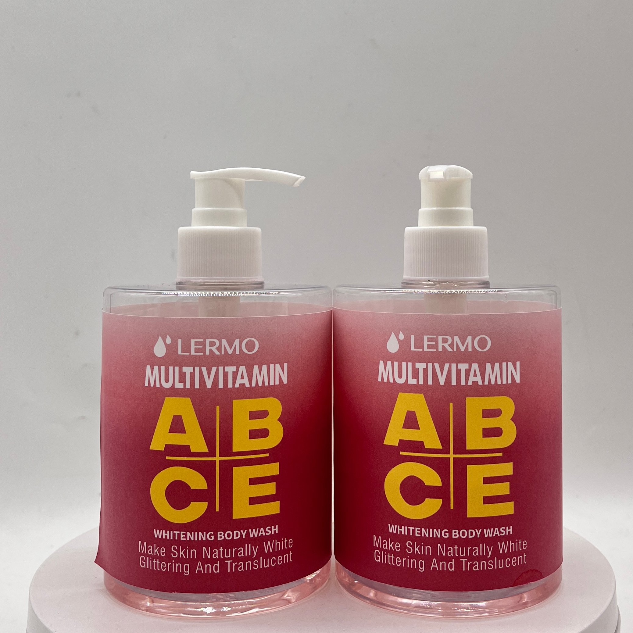 LERMO hot sale Organic Body Wash Private Label women and men Bath Shower Gel Multi-vitamin ABCE Whitening Shower Gel 500ml