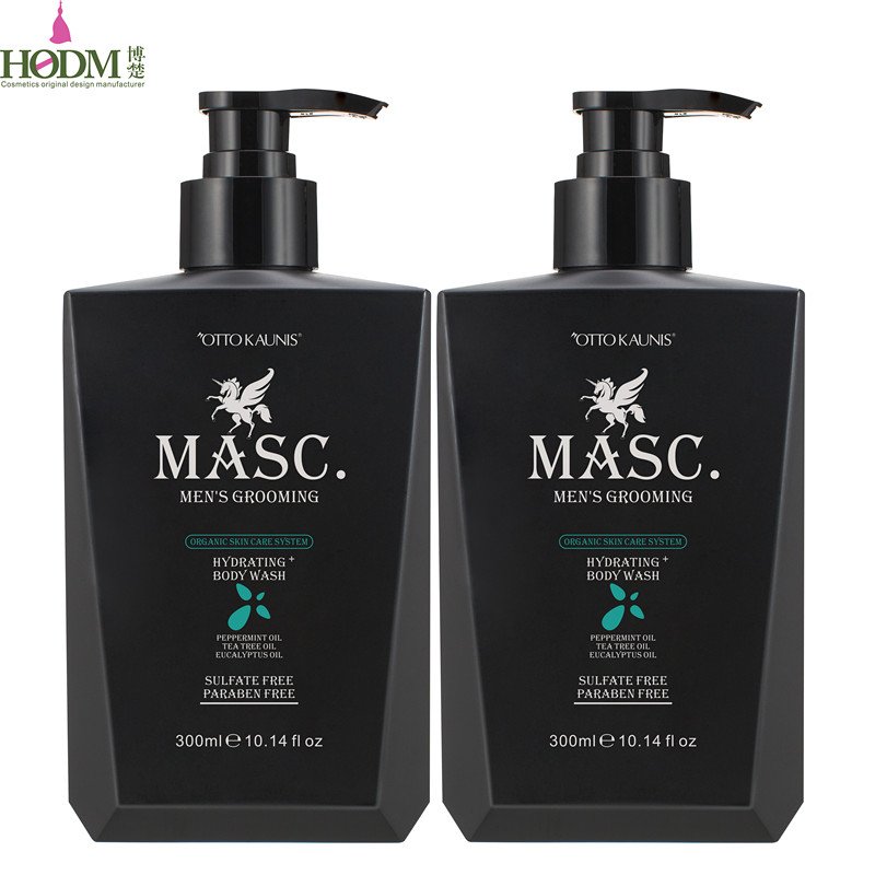 OEM Private Label Sulfate Free Organic Men Shower Gel Peppermint Oil Hydrating Body Wash