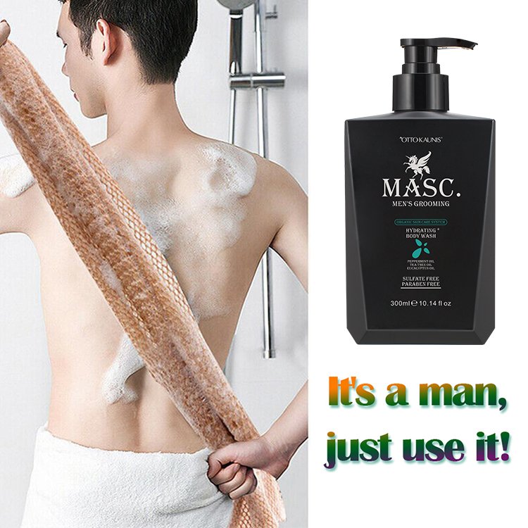 OEM Private Label Sulfate Free Organic Men Shower Gel Peppermint Oil Hydrating Body Wash