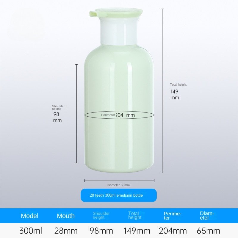 300ml plastic facial cleanser press bottle shower gel body lotion divided into empty bottles