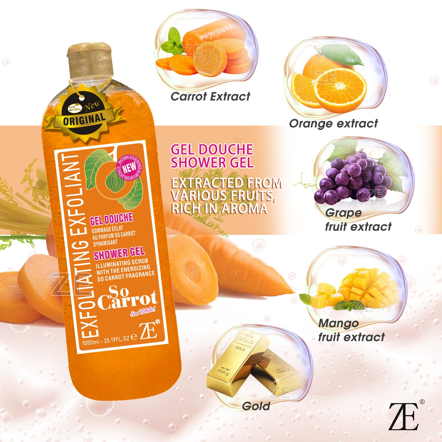 New design factory price Shower Gel Exfoliating Whitening Nourishing Skin Hydrating Refresh Body Care Scrub Body Wash