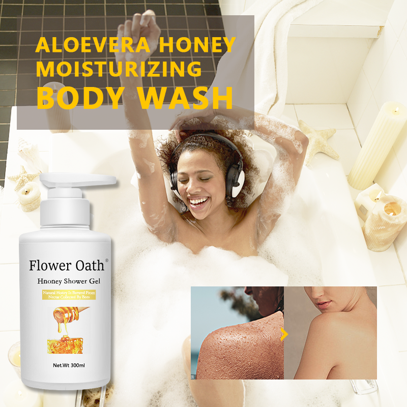 The moisturizing ingredients of honey shower gel protect the skin all over the body and make the skin smooth and delicate.