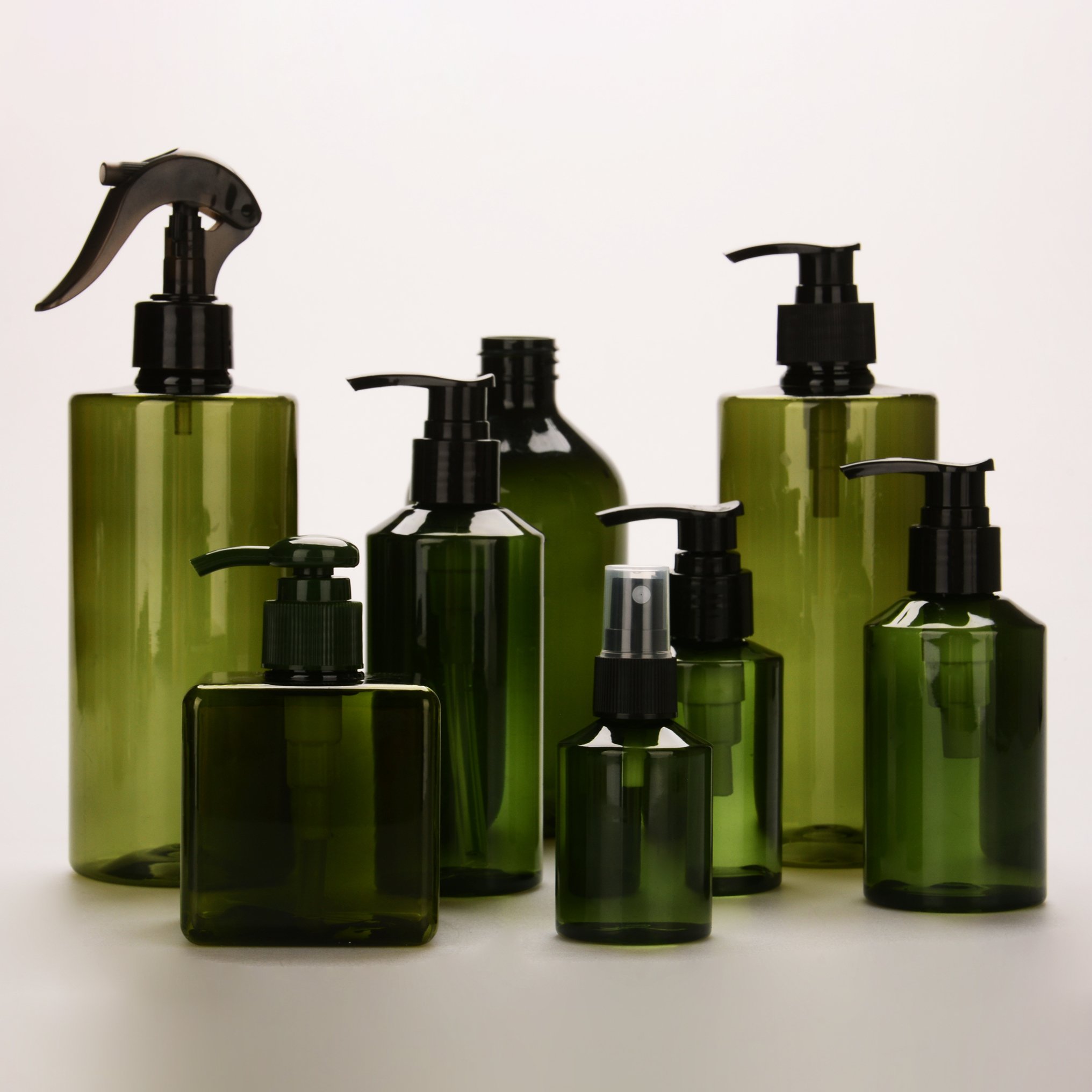 luxury shampoo bottle 100ml 150ml 200ml 500ml shampoo shower gel container with plastic dispenser spray pump