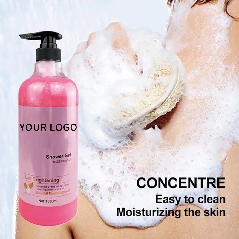 Private Label Organic Fruit Flavor Body Wash Scrub Natural Exfoliating Lightening Whitening Shower Gel Moisturizing Cleansing