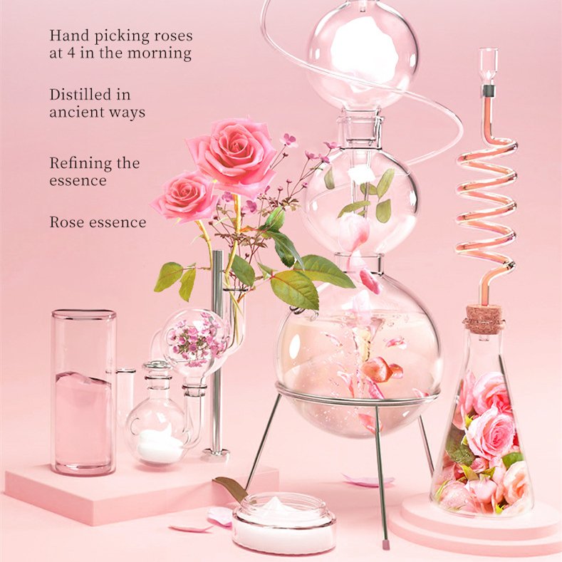 OEM Gift Box for Women - Body and Hair Care Gifts Luxury 7 Pcs Spa Set Basket Rose Scent - Bath Birthday Gift Box for Girl