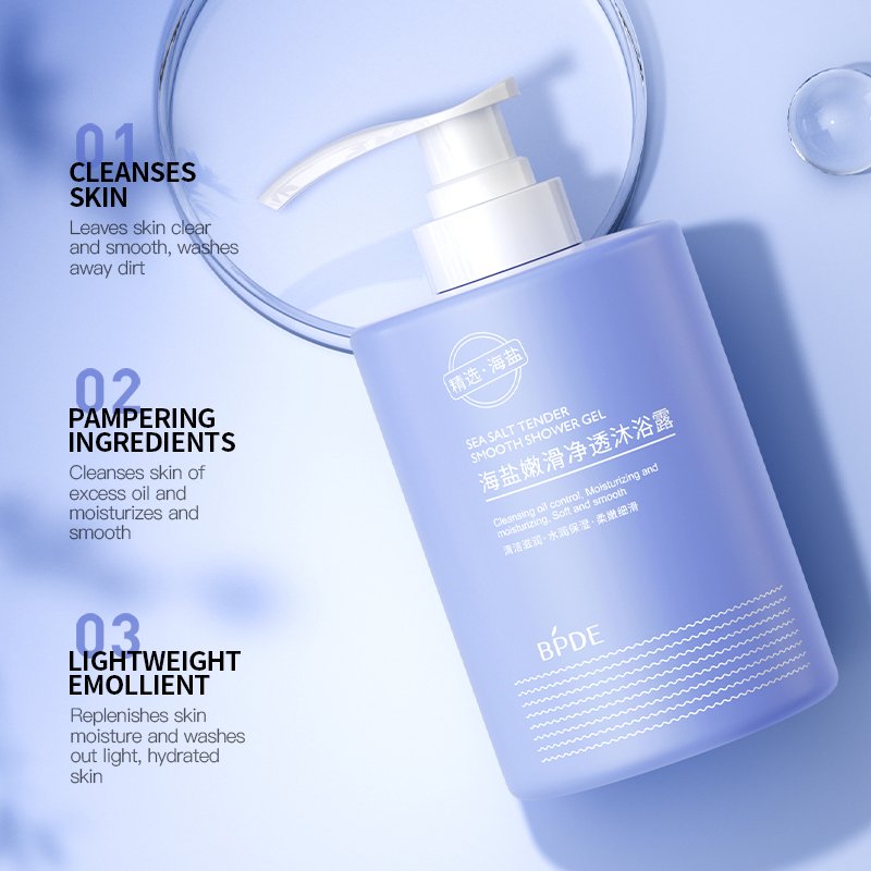 OEM Private label Seaweed coconut Cocamide MEA Hair shampoo Sea Salt Deep cleaning Moisturizing shower gel body wash care set