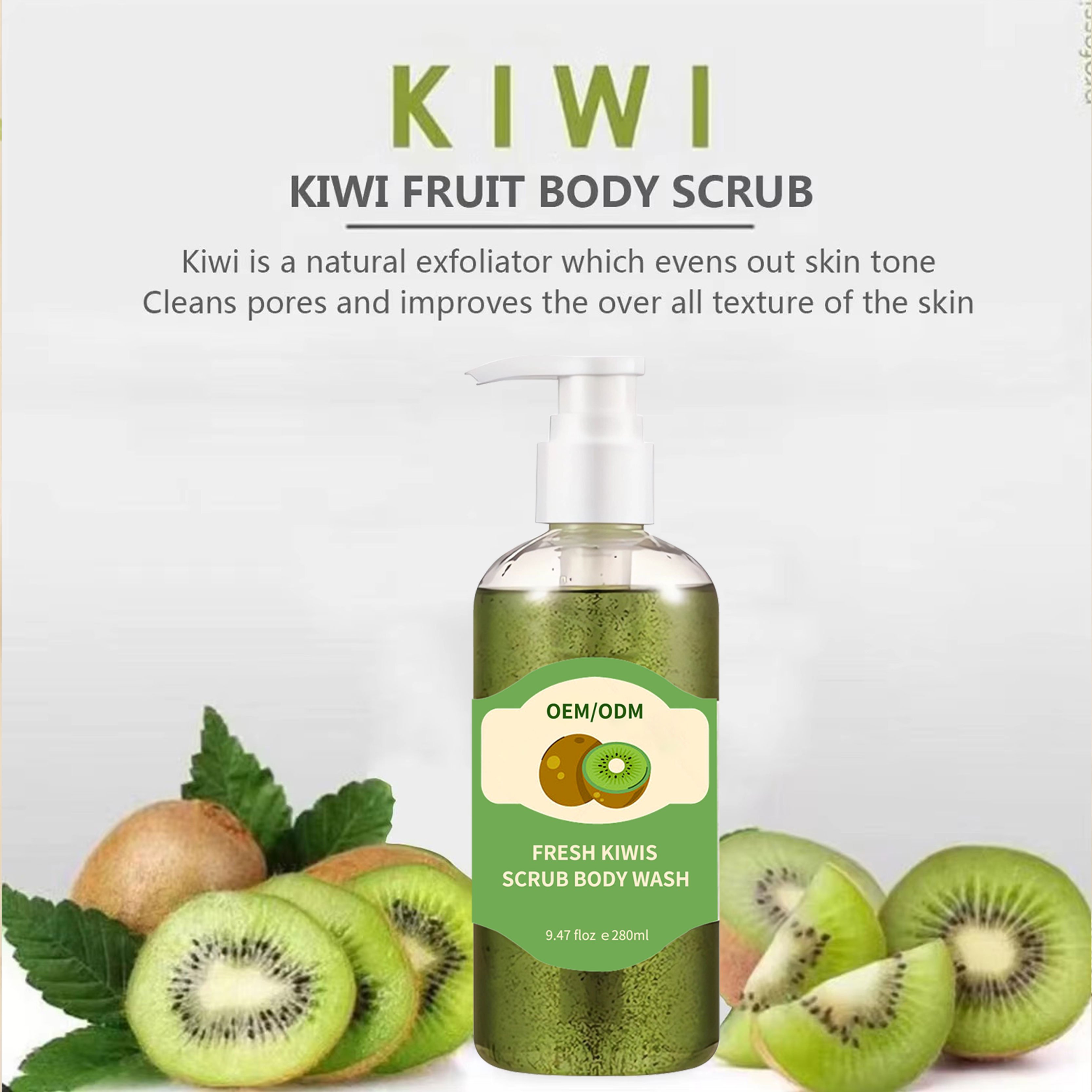 Best seller Natural Organic Fruits shower gel Smooth skin exfoliant refreshing whitening Moisture shower gel body wash wholesale