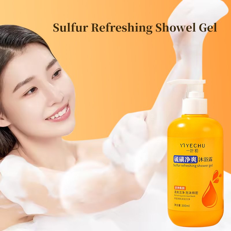 Yiyechu Showel Gel Factory Nourishing Body Wash Sulphur Anti Mite Refreshing Body Cleanser Deep-cleansing Anti Mite Shower Gel