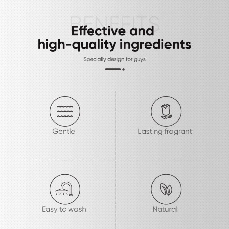 Natural Long-Lasting Hydration Refreshing Men Bodywash Shower Gel Men's Bath Supplies For Fresh Clean Skin