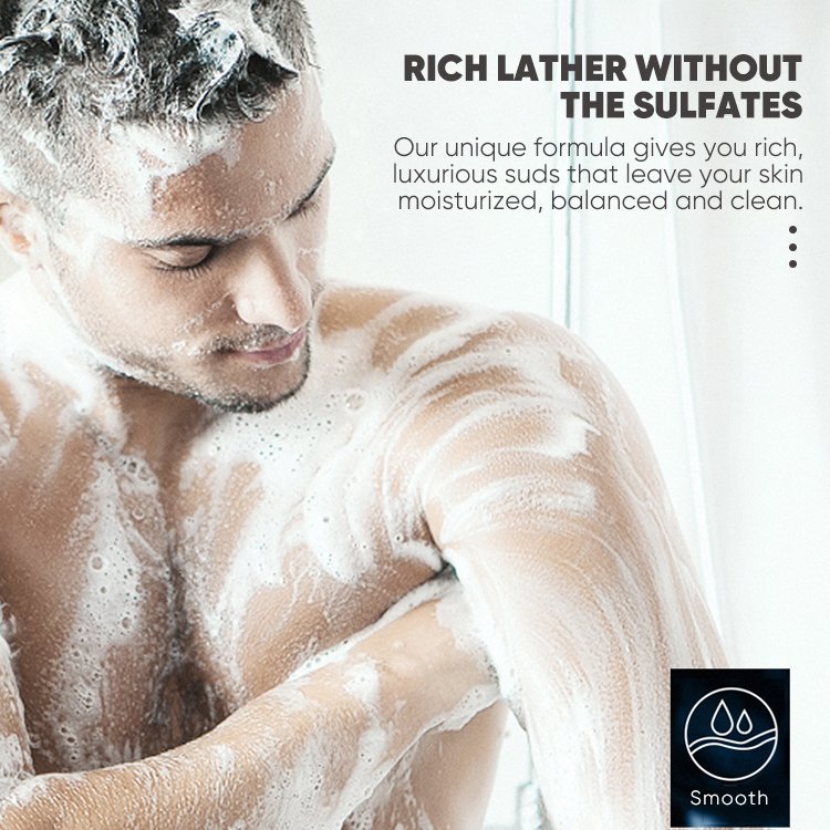 Natural Long-Lasting Hydration Refreshing Men Bodywash Shower Gel Men's Bath Supplies For Fresh Clean Skin