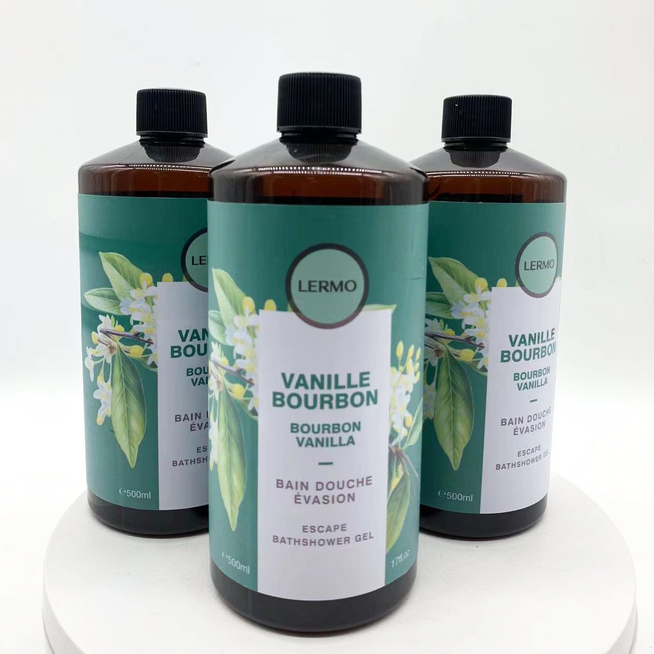 LERMO OEM/ODM Osmanthus scented body wash 500ml refreshing moisturizing home use body wash long lasting fragrance shower gel