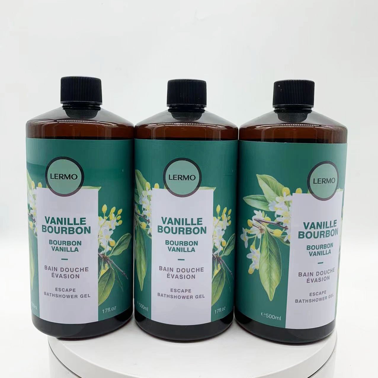 LERMO OEM/ODM Osmanthus scented body wash 500ml refreshing moisturizing home use body wash long lasting fragrance shower gel