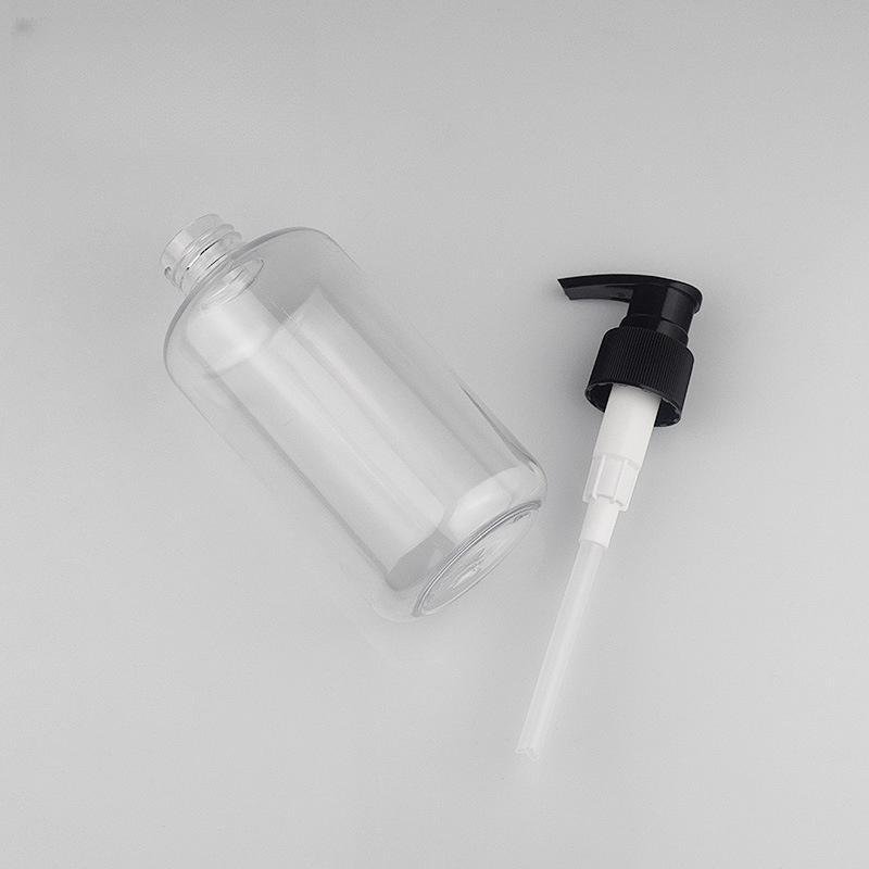Fuyun Wholesale White Amber Shower Gel Packaging Bottle 200ml Pet Shampoo Handwash Bottle with Black Pump Sprayer