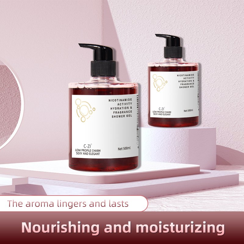 Amino acid shower gel green formula whitening shower gel moisturizing easy cleaning foam rich color shower gel spot