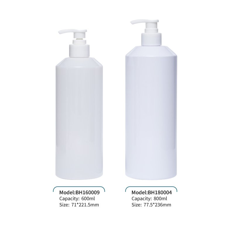 150ML 250ML 400ML 600ML 800ML shampoo shower gel pet Round bottles with shaved shoulders