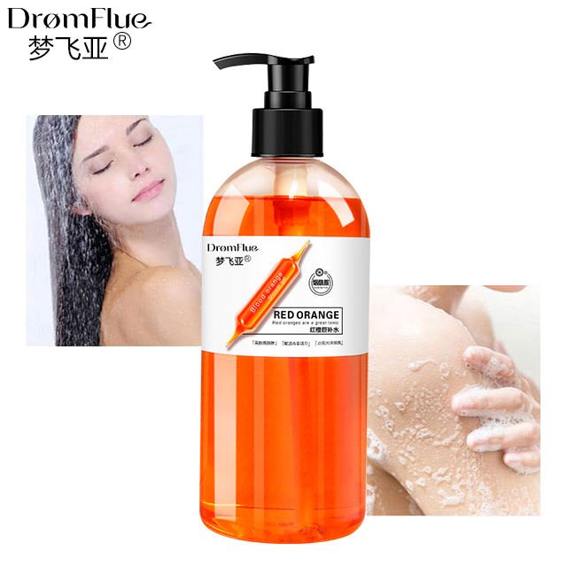 Natural Whitening Moisturizing Niacinamide Red Orange shower gels Private Label Wholesale shower gels
