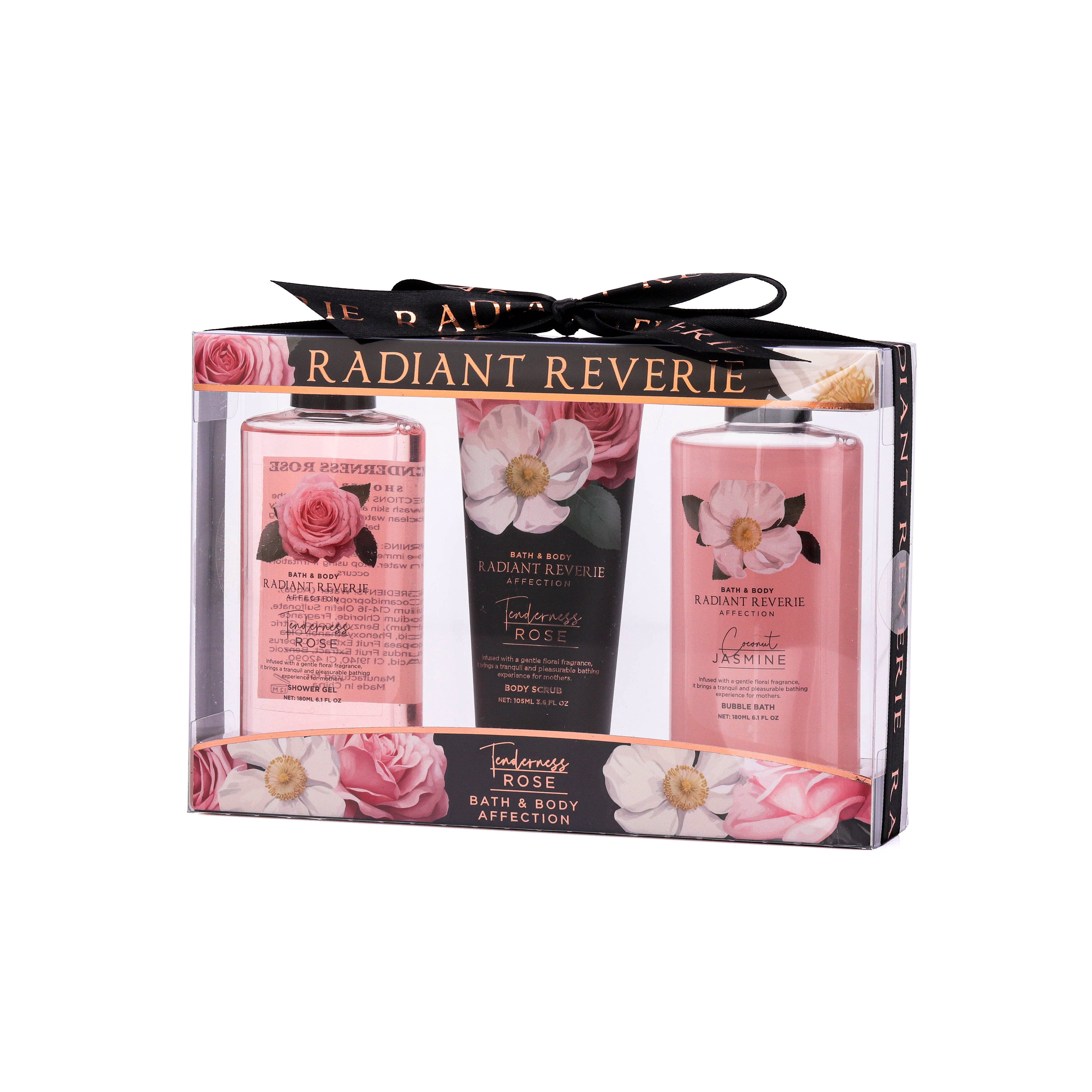 Good quality shower gel bubble bath body scrub bath set for women gift