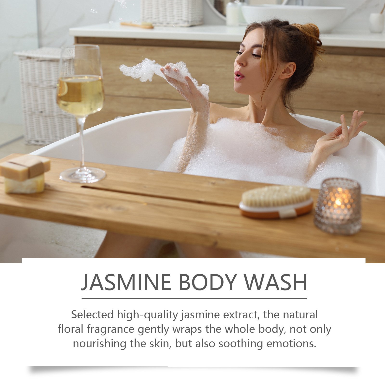 Body skin gentle cleansing smooth moisturizing fragrance shower gel jasmine moisturizing tender shower gel
