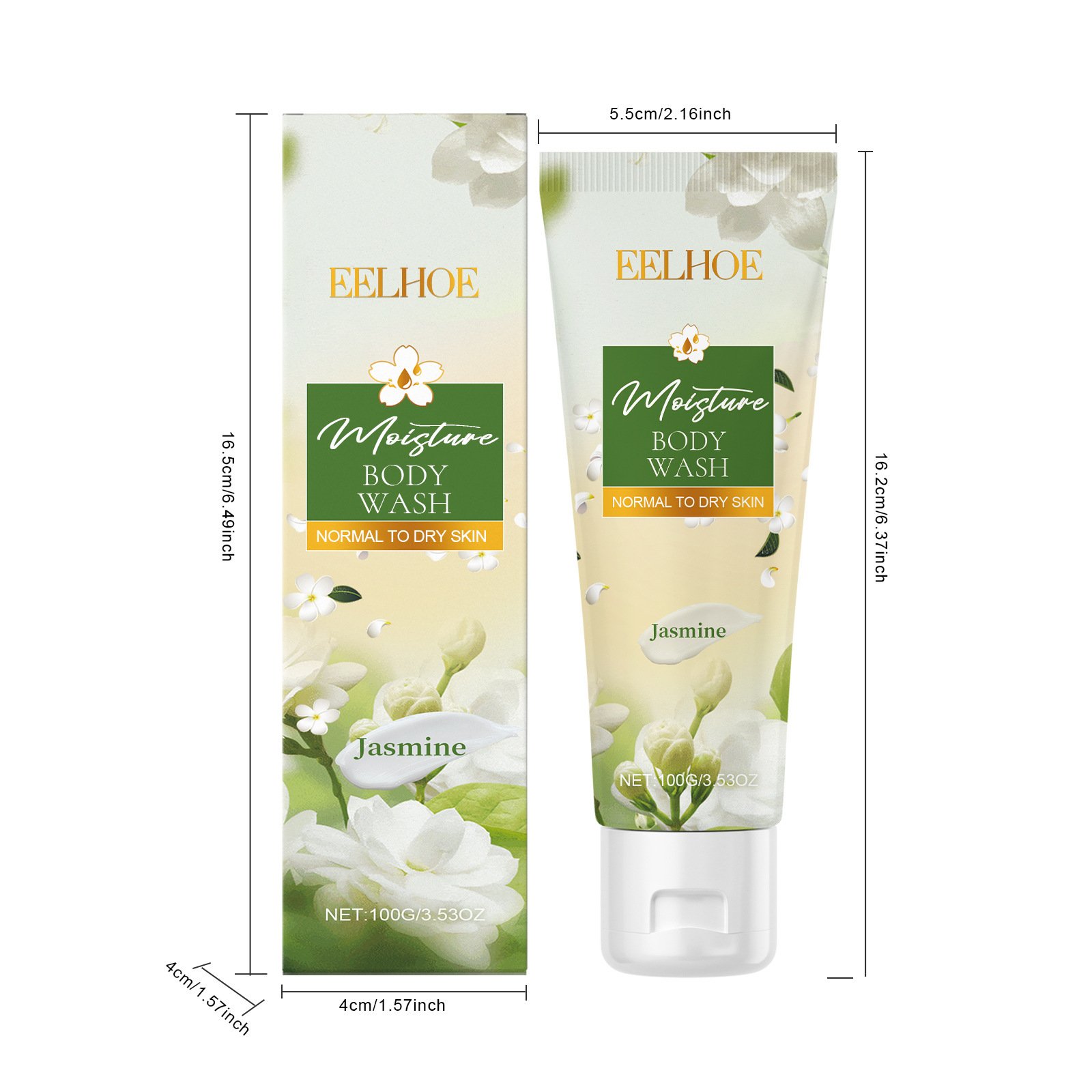 Body skin gentle cleansing smooth moisturizing fragrance shower gel jasmine moisturizing tender shower gel