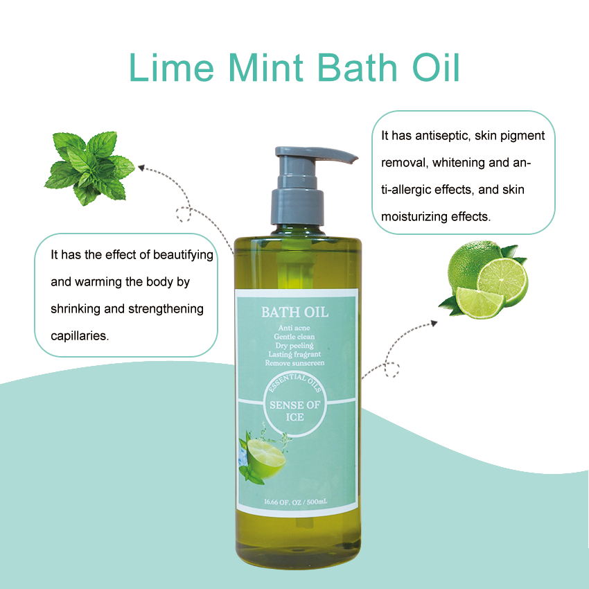 OEM Factory lime mint refreshing bubble shower gel douche 500ml luxury liquid bath soap vegan fruit bodywash for men