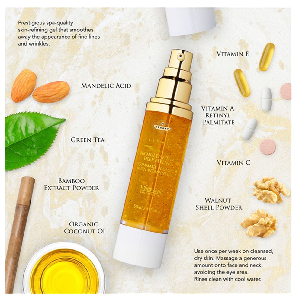 Private Label Dead Skin Removal Cream Skincare Peeling Gel Exfoliate Body Exfoliating Shower Gel 24K Gold Mulit-Vitamin Peeling