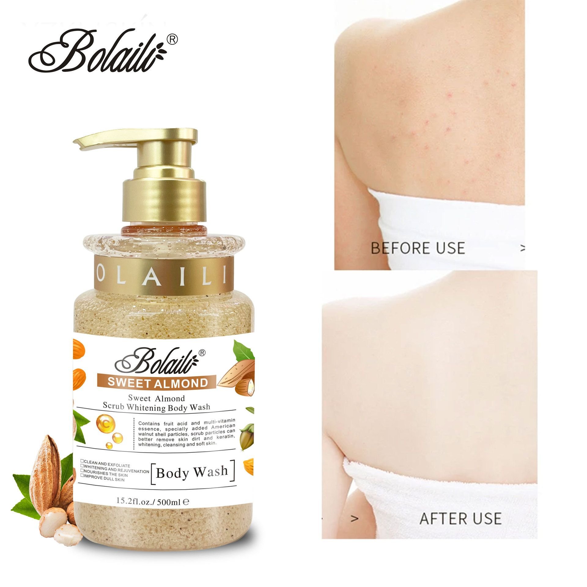 Scrub Shower Gel Shower Gel Men Exfoliating And Whitening Shower Gel