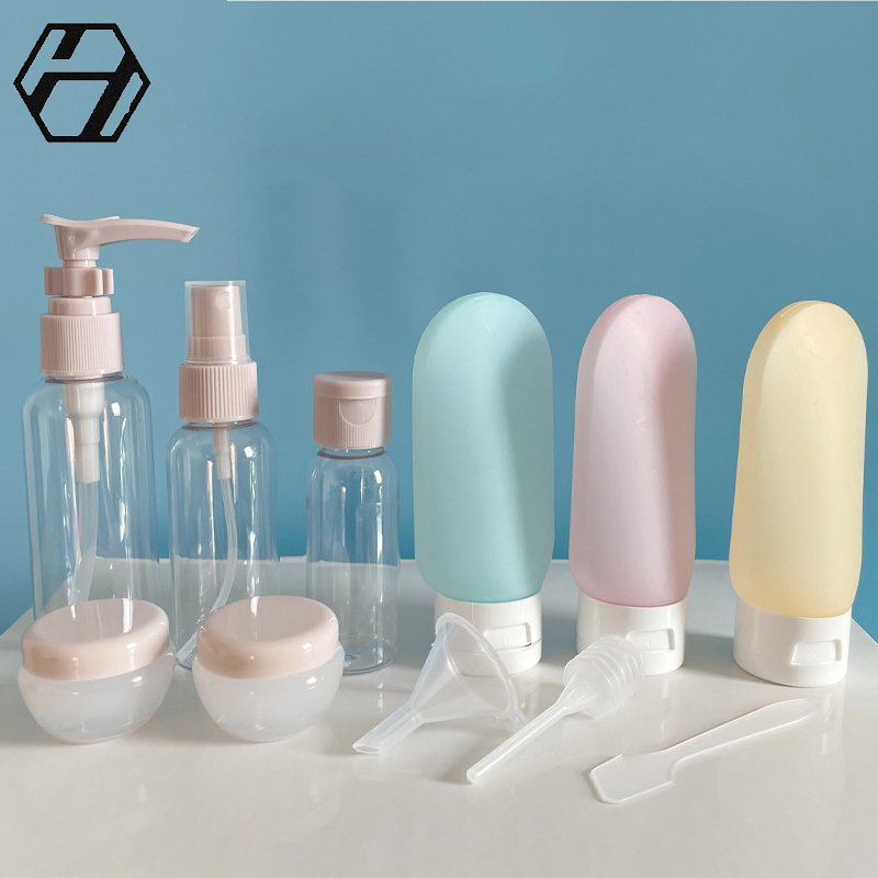 Split Bottling Set Travel Small Empty Bottle Cosmetic Spray Bottle Shower Gel Small Travel eleven-piece Travel Kit Set Bottle