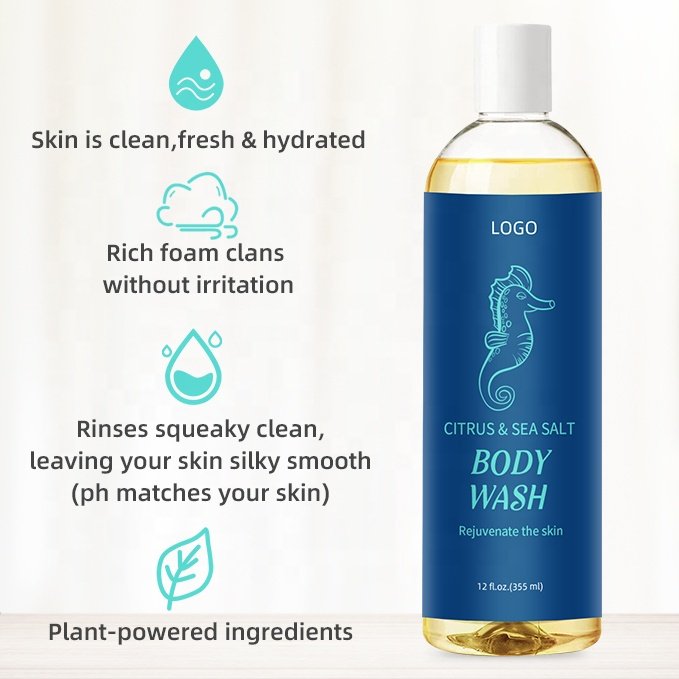 Private Label Organic Lightening Body Shower Gel Natural Fruit Flavored Exfoliating Liquid Bath Soap Beauty Personal Care