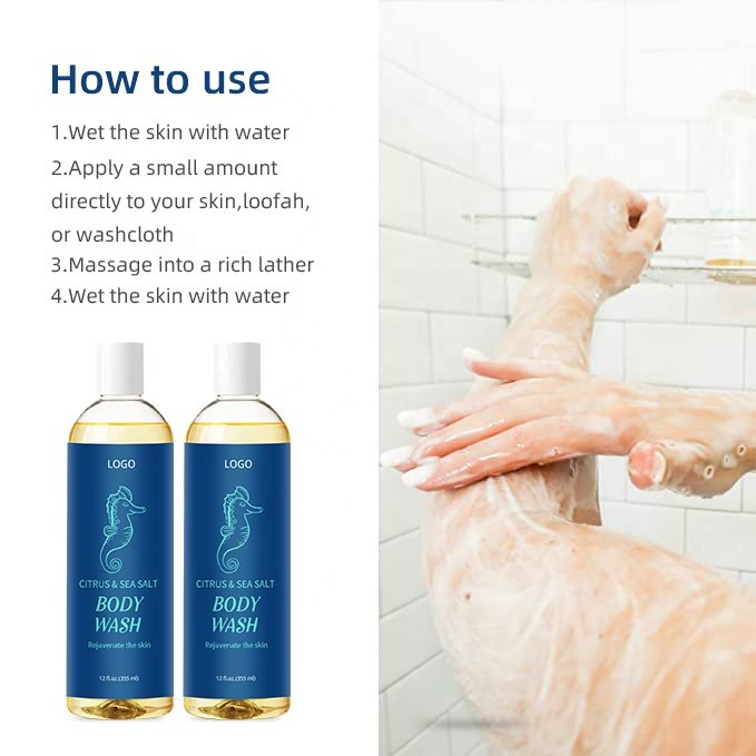 Private Label Organic Lightening Body Shower Gel Natural Fruit Flavored Exfoliating Liquid Bath Soap Beauty Personal Care