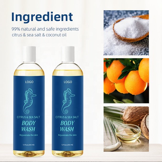 Private Label Organic Lightening Body Shower Gel Natural Fruit Flavored Exfoliating Liquid Bath Soap Beauty Personal Care