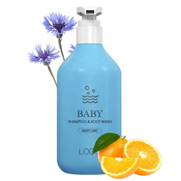 Private Label Baby Care Organic Baby Natural Professional 2 in 1 Kids Hair Shampoo And Shower Gel