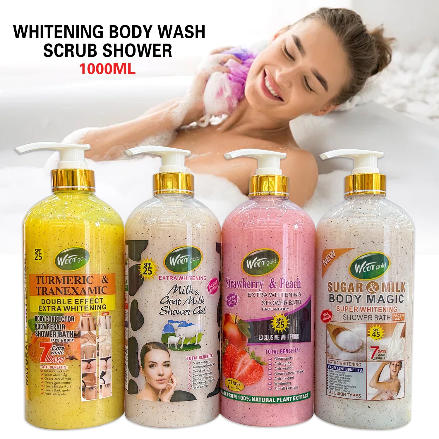 Natural Organic Shower Gel Carrot Turmeric shower bath Exfoliating Whitening Nourishing Skin Hydrating Refresh Face & Body Care