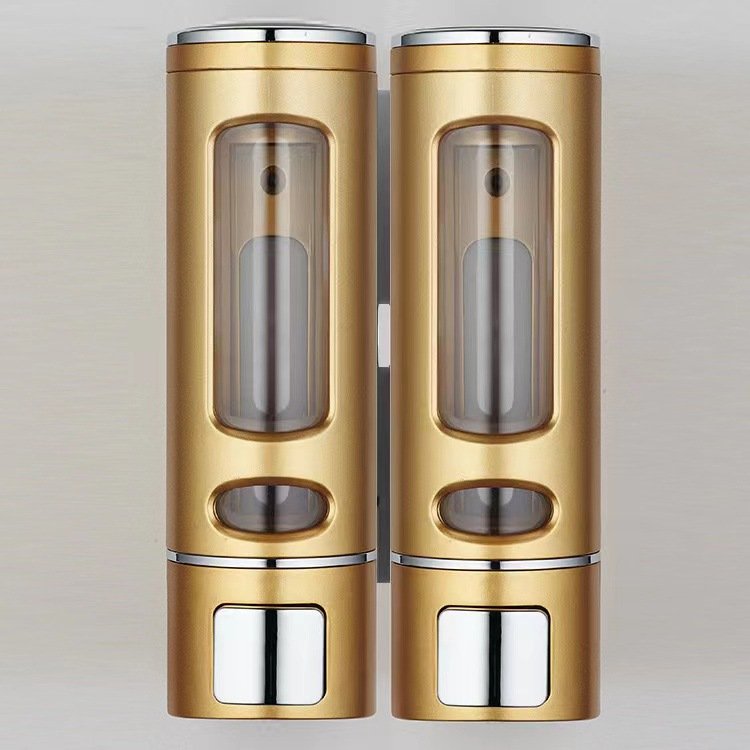 Dispenser for liquid soap touchless soap dispenser punch-free manual press shower gel box bathroom soap dispenser set