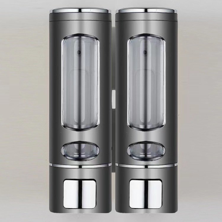Dispenser for liquid soap touchless soap dispenser punch-free manual press shower gel box bathroom soap dispenser set