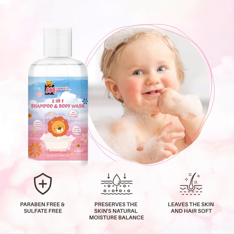 Oem Soothing Newborn Kids Squeeze Foam Shampoo And Body Wash Baby'S Skin Care Set