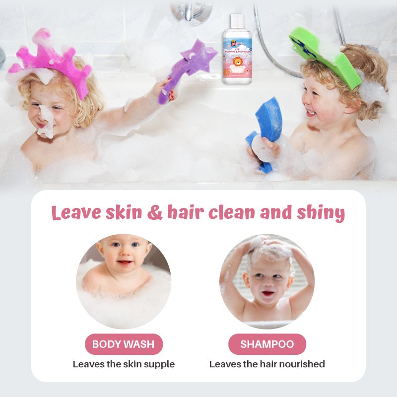 Oem Soothing Newborn Kids Squeeze Foam Shampoo And Body Wash Baby'S Skin Care Set