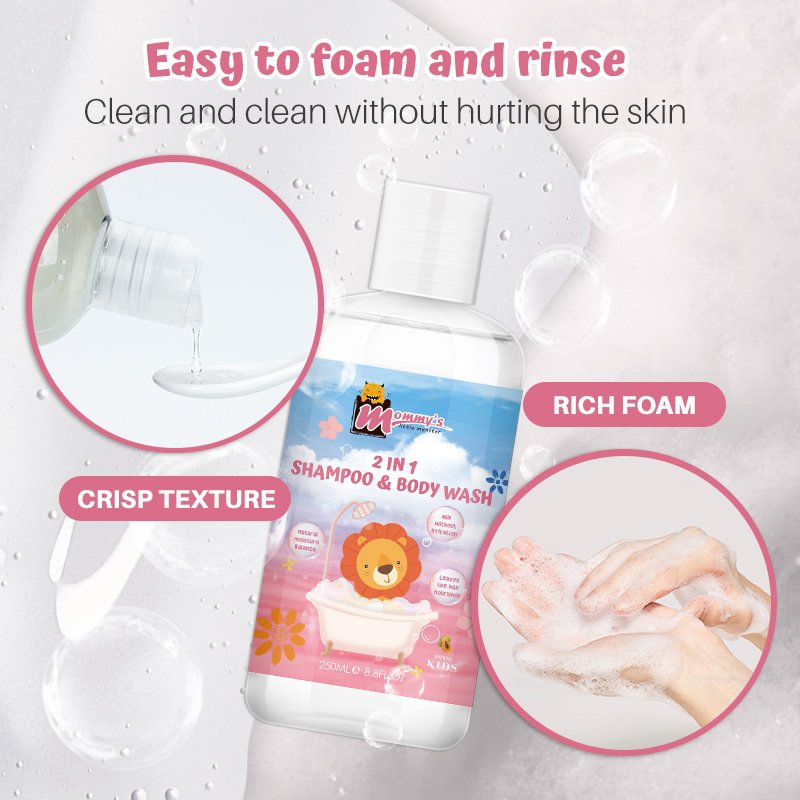 Oem Soothing Newborn Kids Squeeze Foam Shampoo And Body Wash Baby'S Skin Care Set